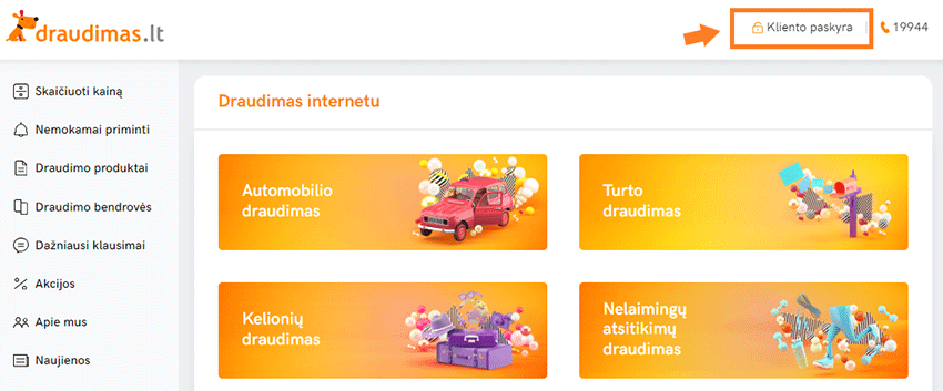 Privataus kliento zona
